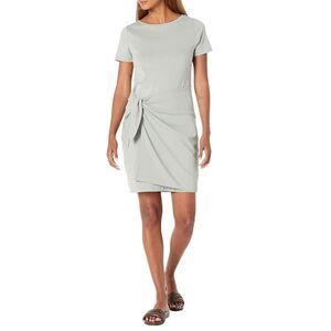 Club Monaco Sage green Sarong Front Side Tie Twansia Dress Size M